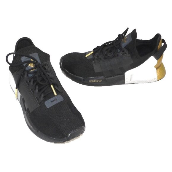ADIDAS black, gold & silver sneakers NMD La Marque 3 Band FY1145 men's size 7 - Picture 1 of 10